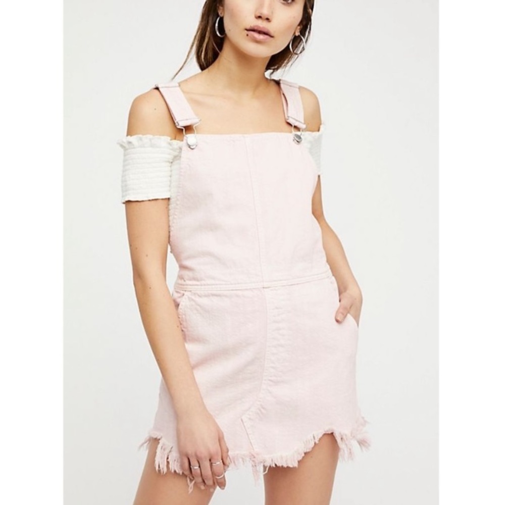 HP Free People Denim Pink Torn Up Jumper